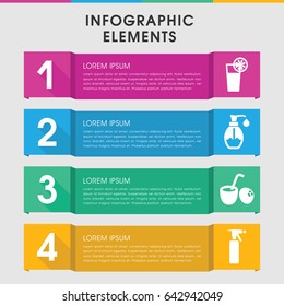 Modern liquid infographic template. infographic design with liquid icons includes spray bottle, soap. can be used for presentation, diagram, annual report, web design.