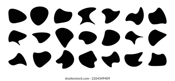 Moderne flüssige, unregelmäßige Binderform abstrakte organische Elemente grafische flache Design Flüssigkeit Vektorgrafik. 