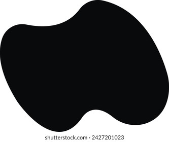 Modern liquid irregular blob shape abstract elements graphic flat style design fluid vector, Pebble, drops and stone silhouettes. Random abstract liquid organic irregular blotch shape design.