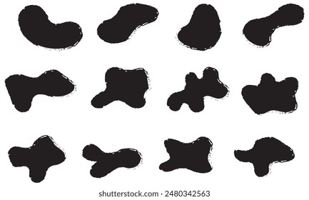 Modern liquid irregular blob shape abstract elements .Modern trendy brush stroke painting background. Great for textile, fabric, wallpaper, wrapping, scrapbook and packaging. Vector illustration. 