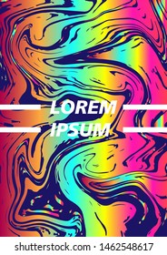 Modern Liquid Oil Multi Gradient Banner and Poster Background HD Vector.