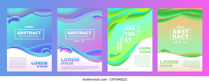Modern liquid poster with calm colour.