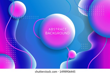 modern liquid purple and blue gradient abstract background with line and dots,can be used in cover design, poster, flyer, book design, website backgrounds or advertising. vector illustration.