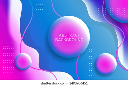 modern liquid purple and blue gradient abstract background with line and dots,can be used in cover design, poster, flyer, book design, website backgrounds or advertising. vector illustration.
