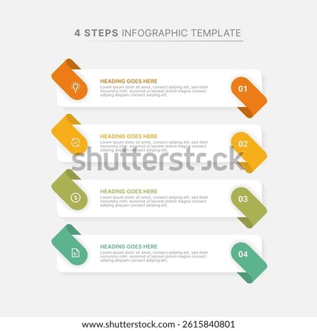 Modern List Infographic Design Template with Four Options