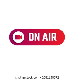 Modern Live stream on air symbol icon vector