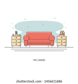 Modern living room awesome vector