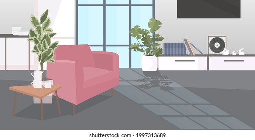 modern living room interior empty no people apartment with furniture horizontal