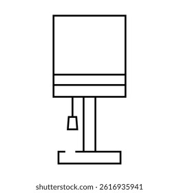 modern living room lamp line icon vector. modern living room lamp sign. isolated contour symbol black illustration