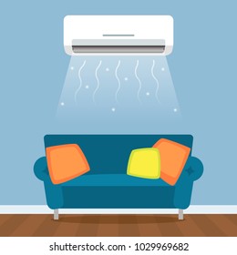 Air Conditioner In Living Room Stock Vectors Images