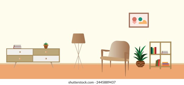 modern living room vector design.
