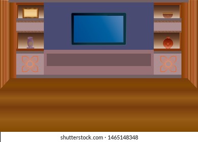 Modern living room. Vector illustration design. Use scenes in animation and comics.