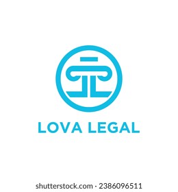 Modern LL Letter law and atorney company logo design