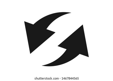 Modern Loading icon Reload sign isolated on white background, refresh icon vector on white background
