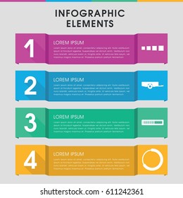 Modern loading infographic template. infographic design with loading icons includes barrow. can be used for presentation, diagram, annual report, web design. 