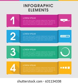 Modern loading infographic template. infographic design with loading icons includes barrow. can be used for presentation, diagram, annual report, web design.