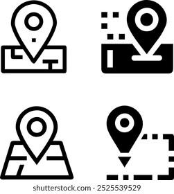 Design moderno do vetor de ícone de localização para mapas e navegação