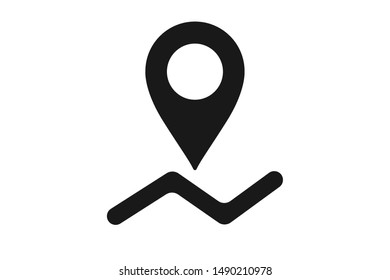 Modern location map pin icon vector 