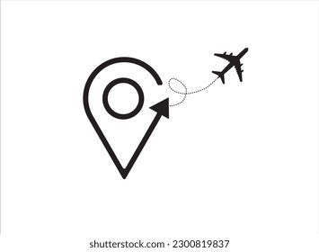  Modern Location, pin, pointer icon, logo , travel logo, symbol vector design by illustration