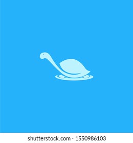 Modern Loch Ness Leaf Logo Illustration