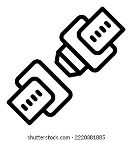 Modern lock belt icon outline vector. Drive road. Seat car