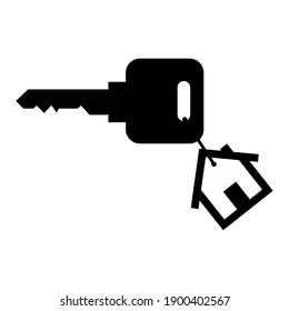 modern lock with black pendulum on white background