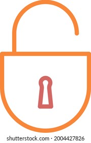 Modern lock, illustration, vector on a white background.