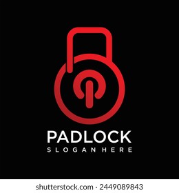 modern Lock logo template security company illustration