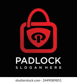 Ilustración moderna de la compañía de seguridad de la Plantilla del logotipo de Lock