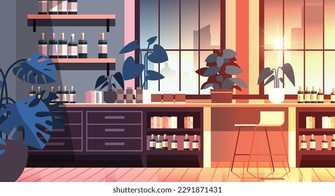 modern loft interior of open space home office with furniture for corporate or freelance work