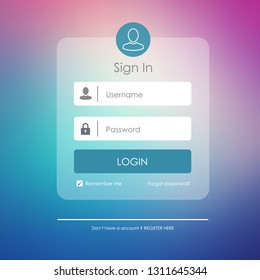 Modern Login Form Page Website Ui Stock Vector (Royalty Free ...