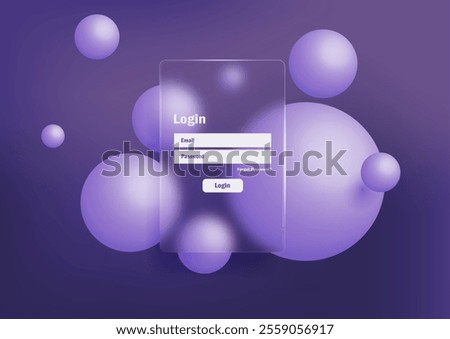 Modern login form for website. Vector illustration