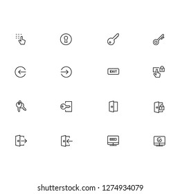 Modern login icon set