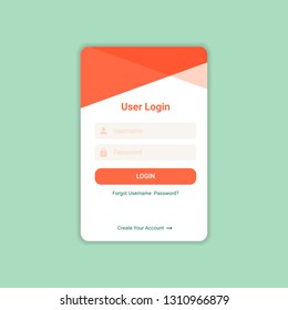 modern login ui design vector