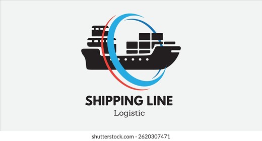 Modern logistic logo vector for delivery, shipping, transport, and cargo company branding.