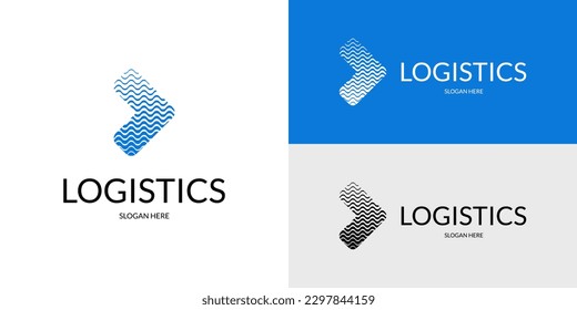 Modern logistics symbol. Vector illustration.