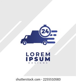 Modern logistics transport truck logo design