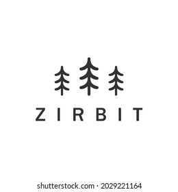 modern logo 3 pine trees