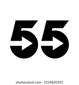 logotipo moderno 55 combinação com setas