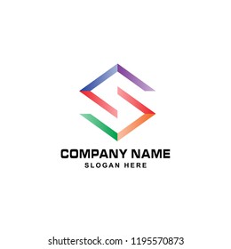 modern logo abstract colored vector template