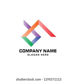 modern logo abstract colored vector template