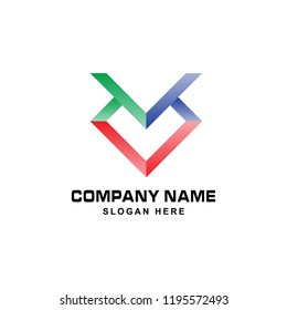 modern logo abstract colored vector template