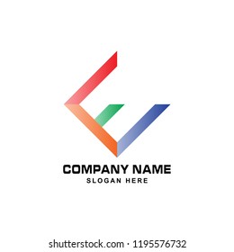 modern logo abstract colored vector template