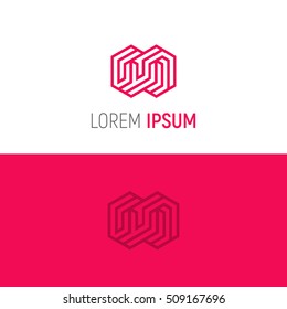 Modern logo. Abstract mark. Vector illustration.