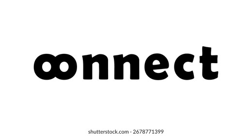 Modern “CONNECT” logo in abstract vector style, symbolizing communication, network, and technology. Perfect for digital business, corporate branding, innovation, and professional identity design.