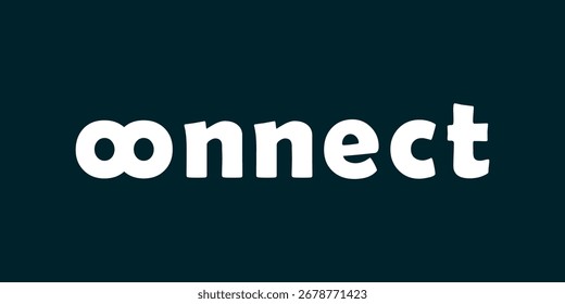 Modernes "CONNECT"-Logo im abstrakten Vektorstil, das Kommunikation, Netzwerk und Technologie symbolisiert. Perfekt für digitales Business, Corporate Branding, Innovation und professionelles Identitätsdesign.