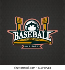 Modern logo for baseball events
