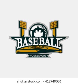 Modern logo for baseball events