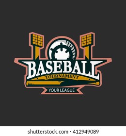 Modern logo for baseball events