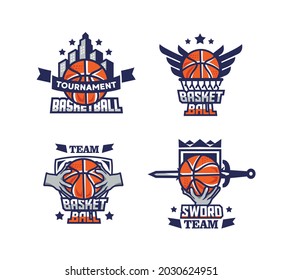 modern logo for basketball in bundle